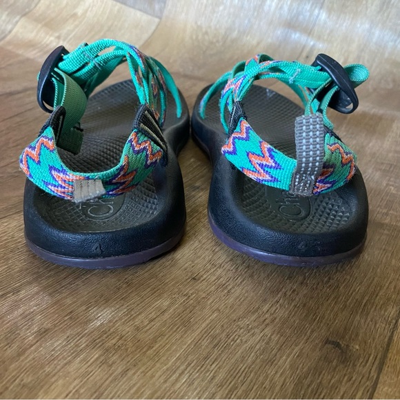 Chaco ZX1 EcoTread Sport Sandals Mint Leaf Pink Purple size 4 Girls - Picture 4 of 8